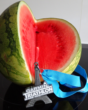 la pastèque du triathlon de Paris